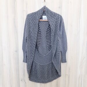 Anthropologie Angel of the North Open Front Cardigan XS Oversized Boho Cottage